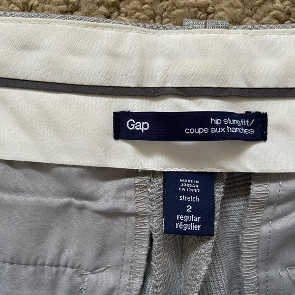 Gap Light Grey Houndstooth Hip Slung Fit Dress Pants in size 2 - Picture 5 of 10